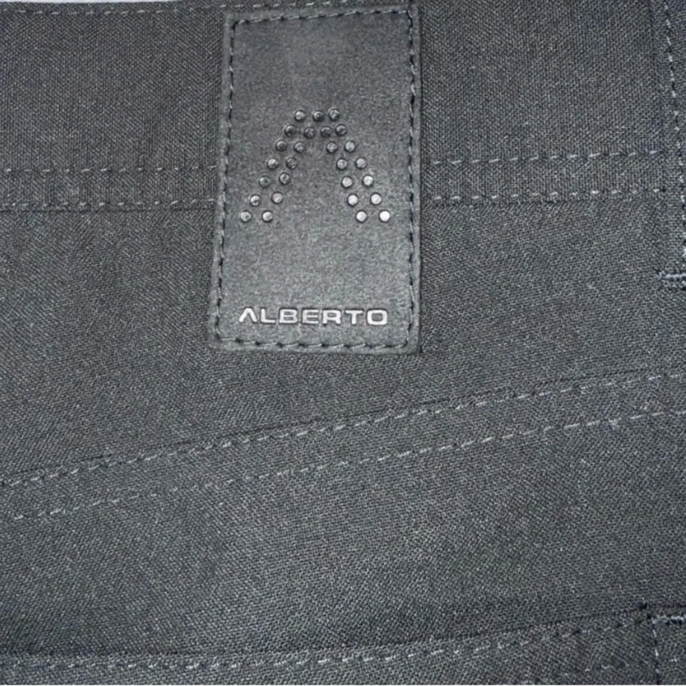 Alberto Modern Fit Ceramica luxury Dress Pants Men 38x34 Black Straight Leg hem